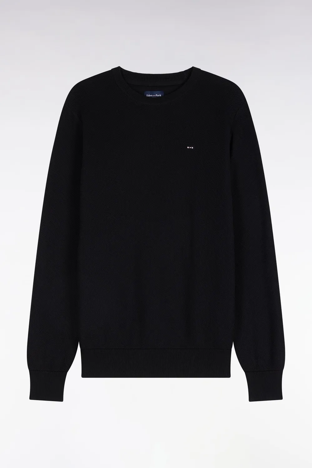 Eden Park H26MAIPU0005 Pull Col Rond Noir Coton