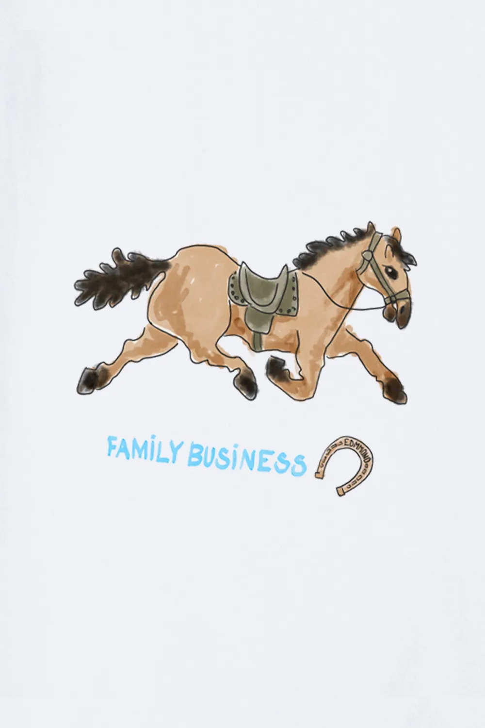 Edmmond Studios Family Business t-shirt blanc cheval