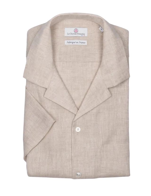 La Chemise Française Havane chemise lin sable