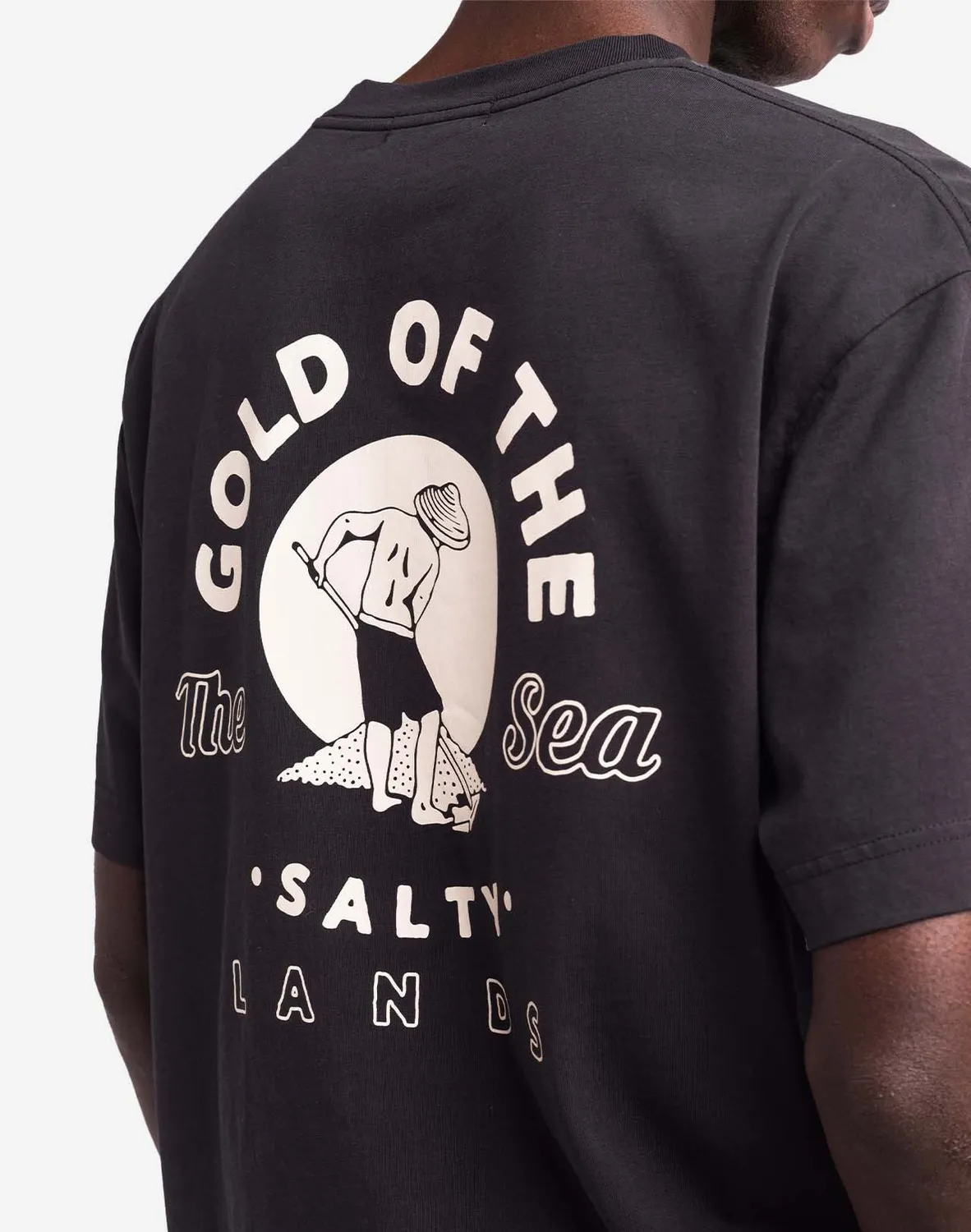 Olow Gold t-shirt ample noir carbone coton bio