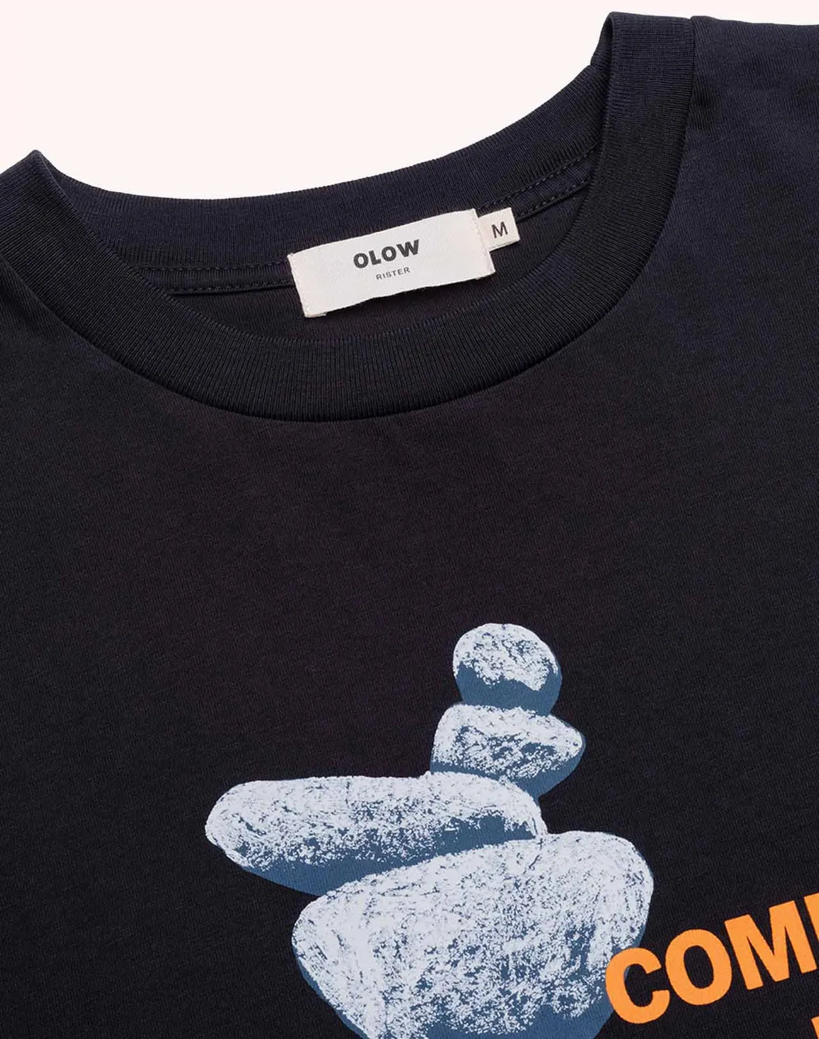 OLOW Universe t-shirt homme noir carbone coton bio