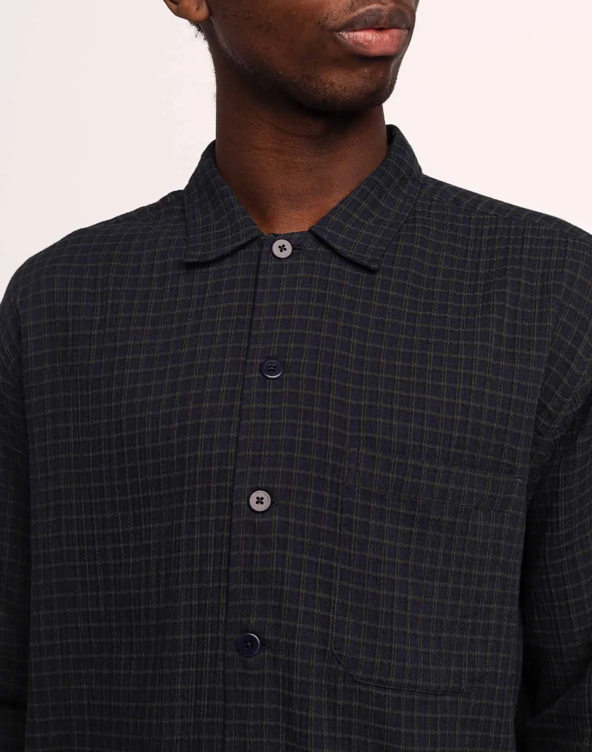 Olow Decré Brackley chemise bleu marine gaze