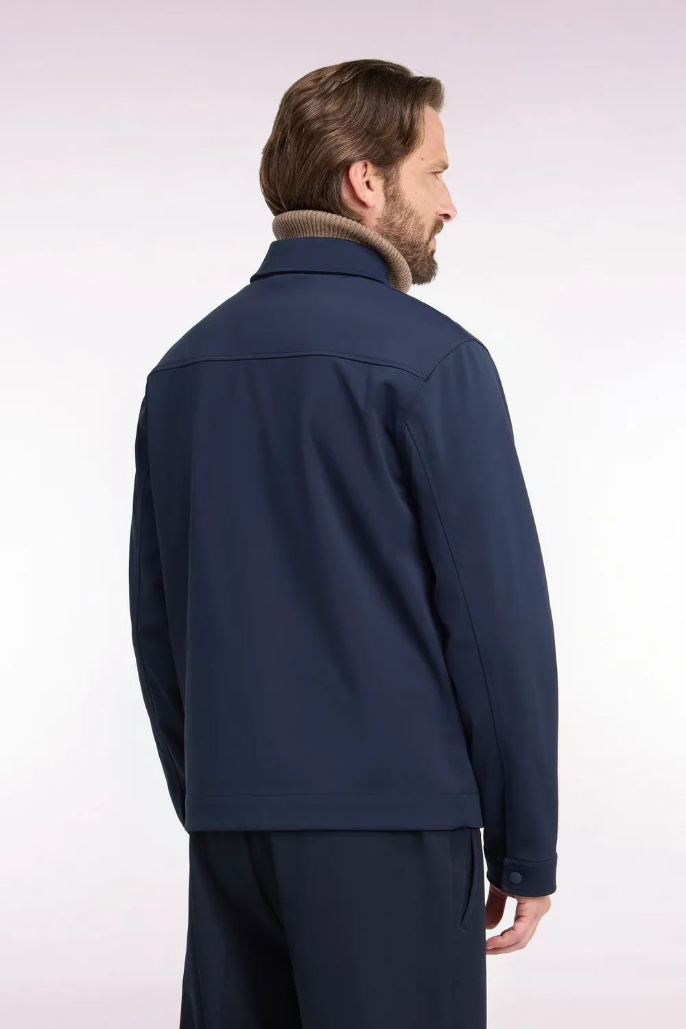 Eden Park Blouson Golf Nylon Technique Stretch Marine Léger
