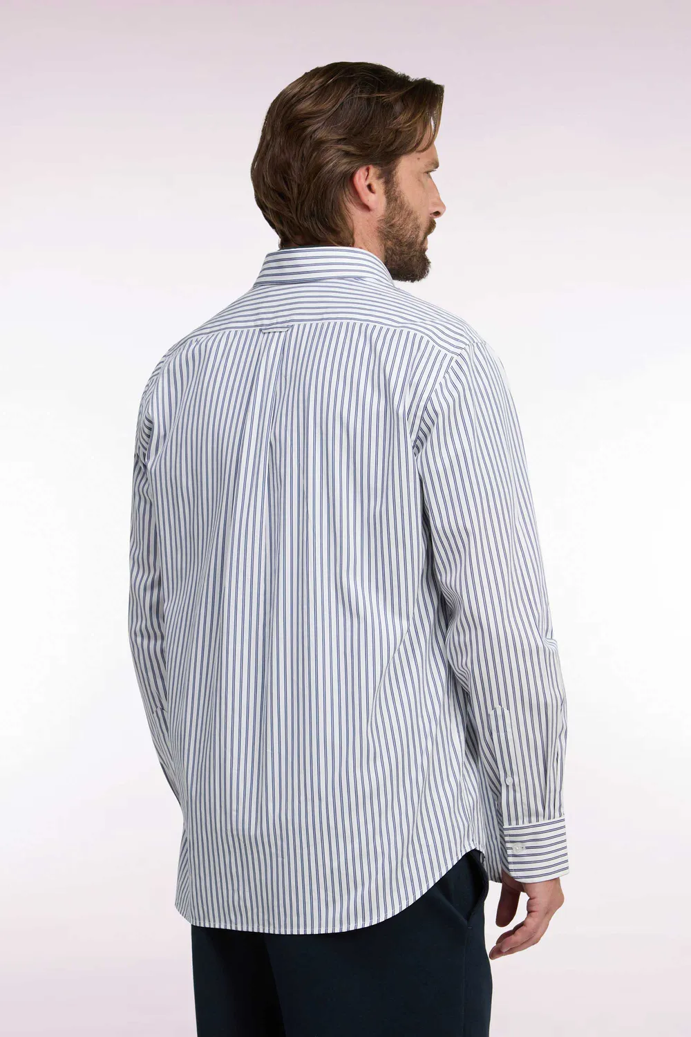 Eden Park College chemise homme rayée coton coupe droite