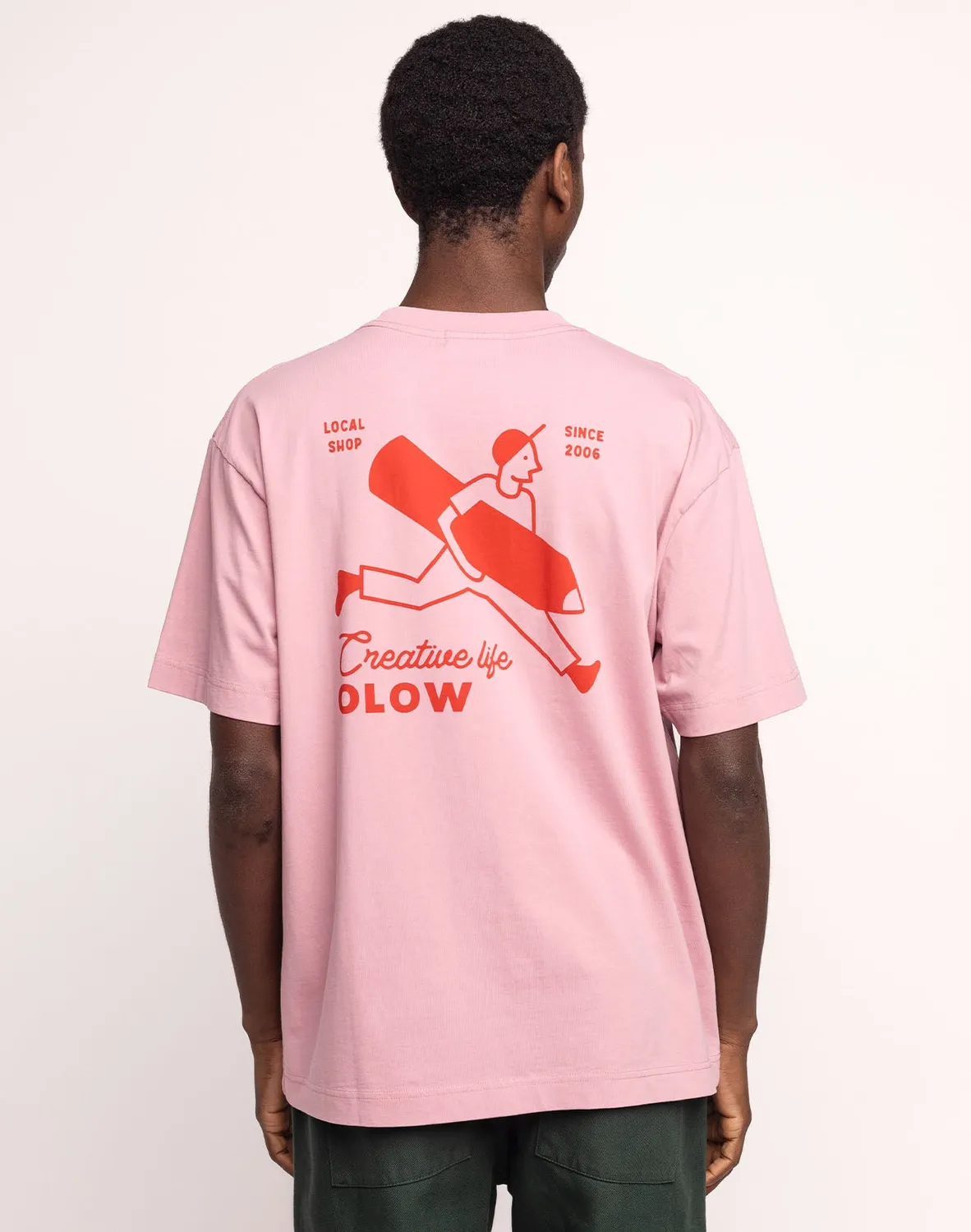 Olow Creative Studio t-shirt rose lila coton bio