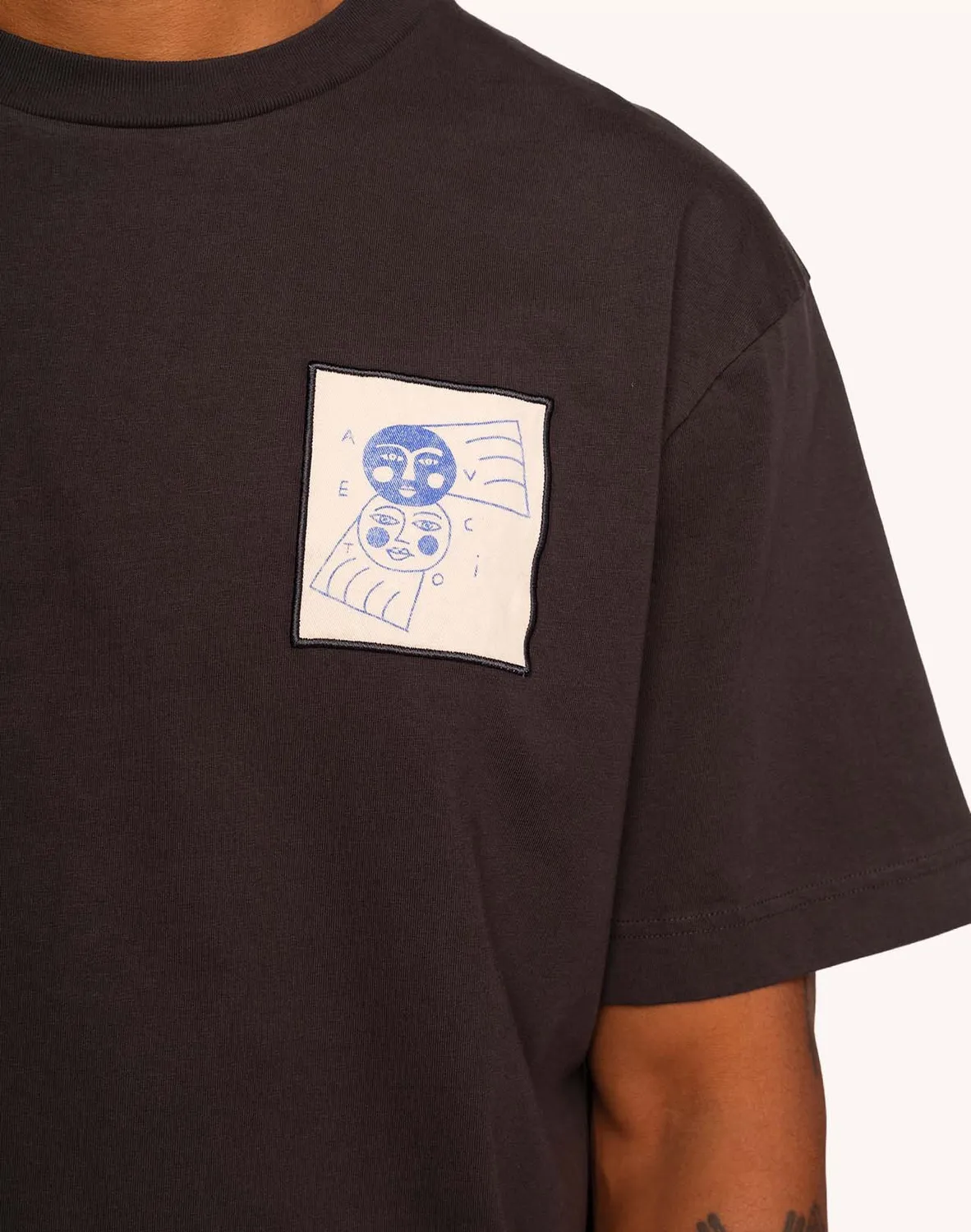 OLOW Avec Toi T-shirt noir carbone coton bio