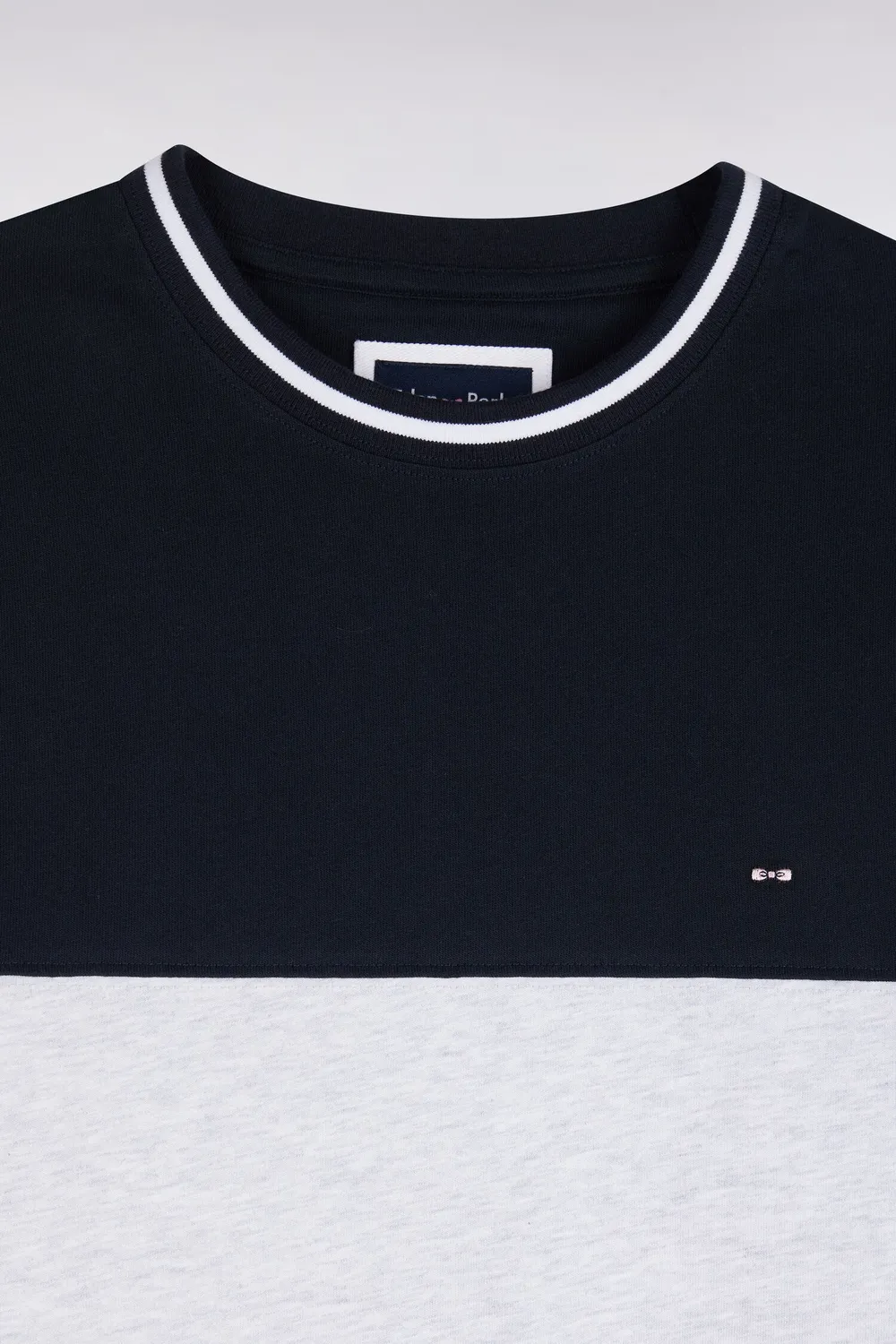 Eden Park t-shirt coton marine contrasté coupe droite