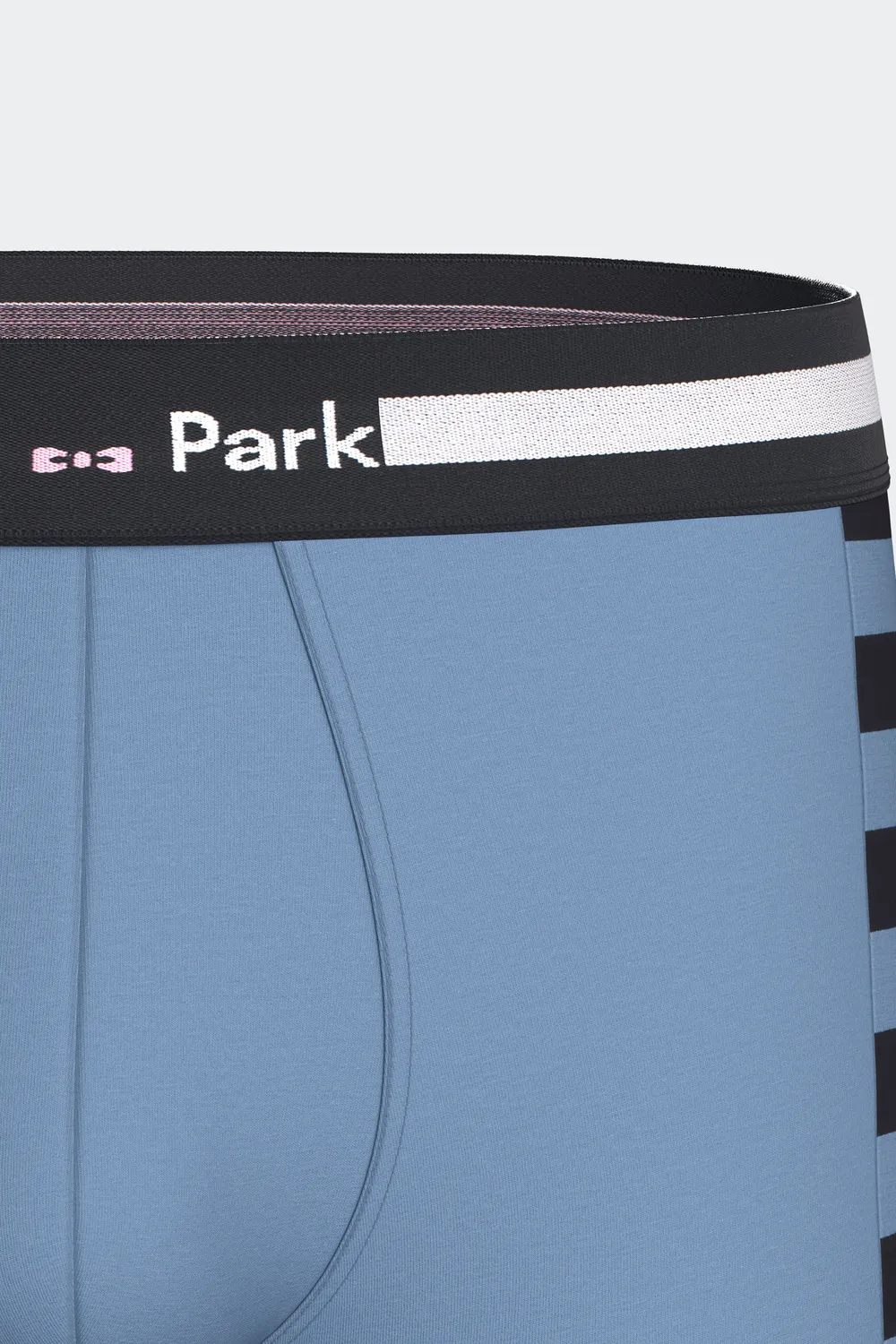 Eden Park lot 2 boxers coton stretch bleu marine ciel
