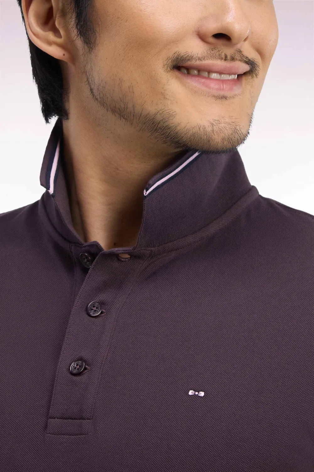 Eden Park Legend Rugby polo marron piqué coton coupe droite