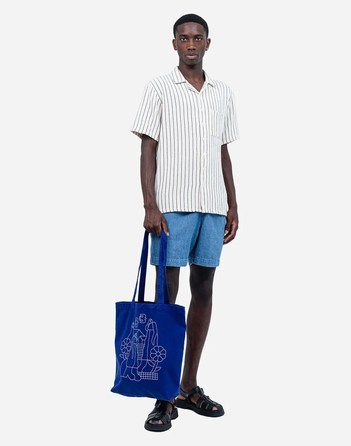 OLOW Toto Simple Life tote bag bleu roi coton bio