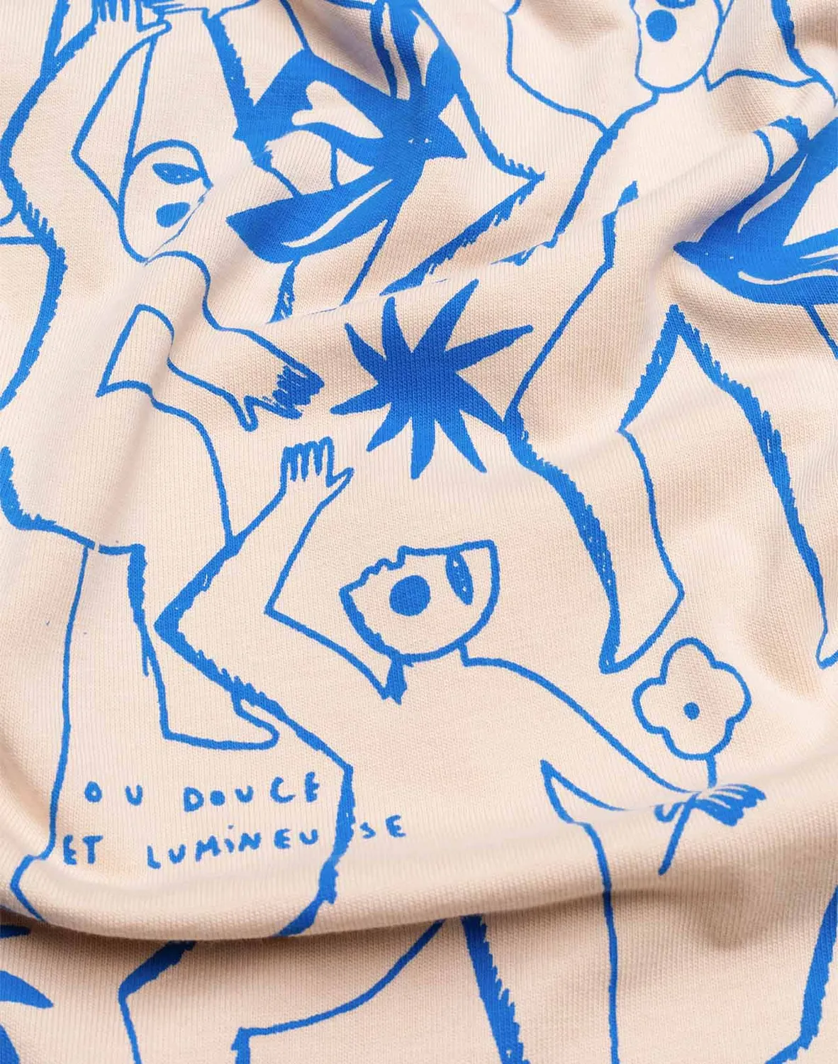 OLOW Life Dance t-shirt crème coton bio brodé