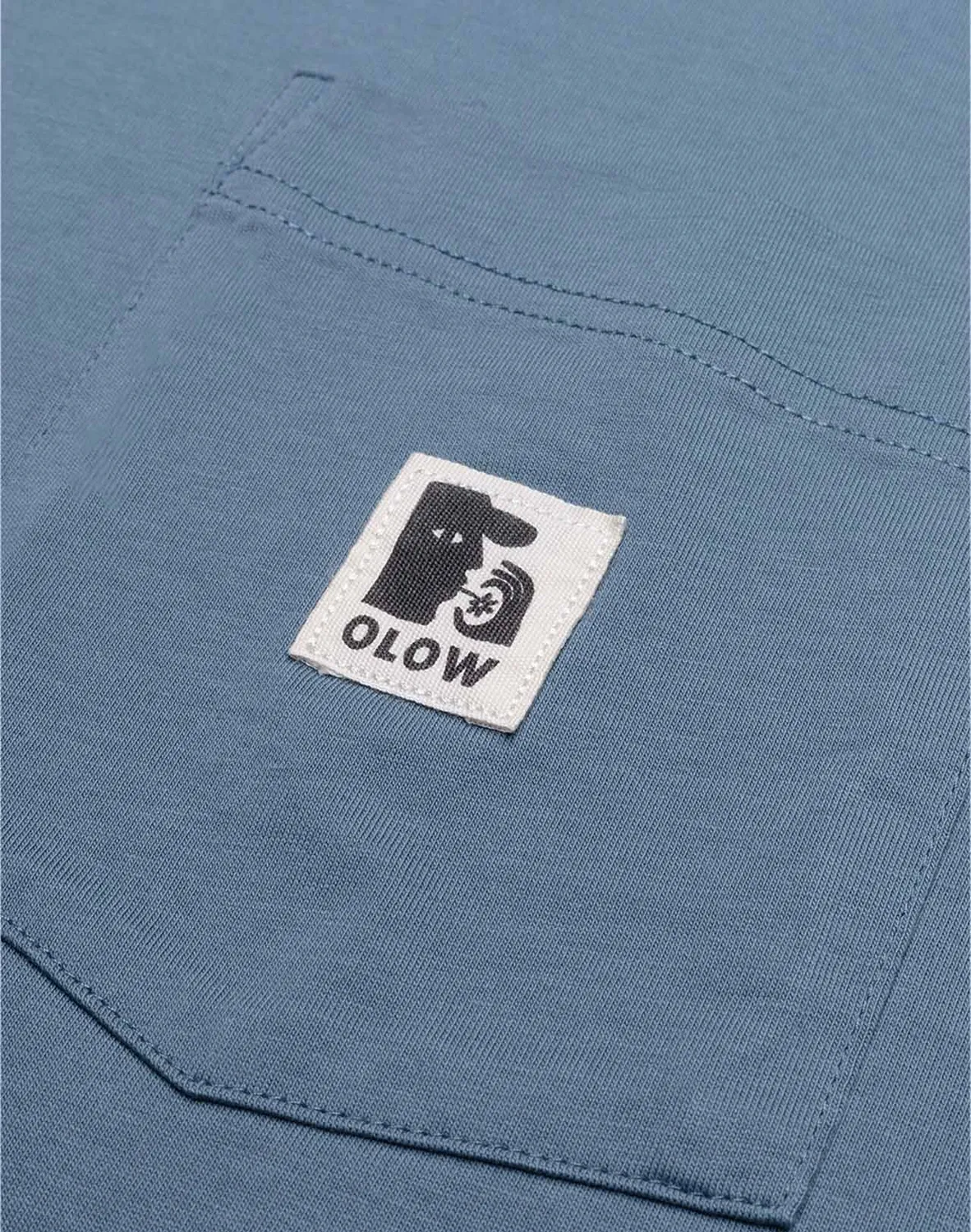 OLOW Japo t-shirt bleu acier coupe ample