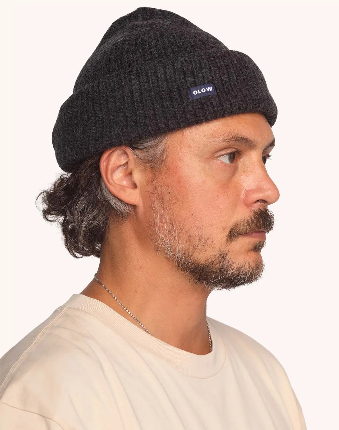 OLOW Laban bonnet noir chiné TU laine mérinos