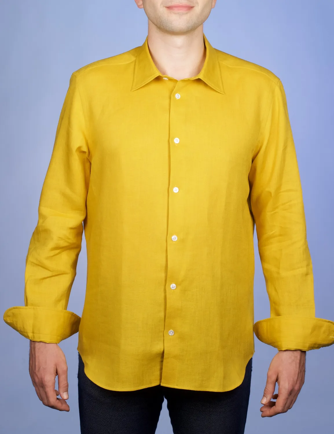 La Chemise Française Lin Normand Moutarde chemise homme