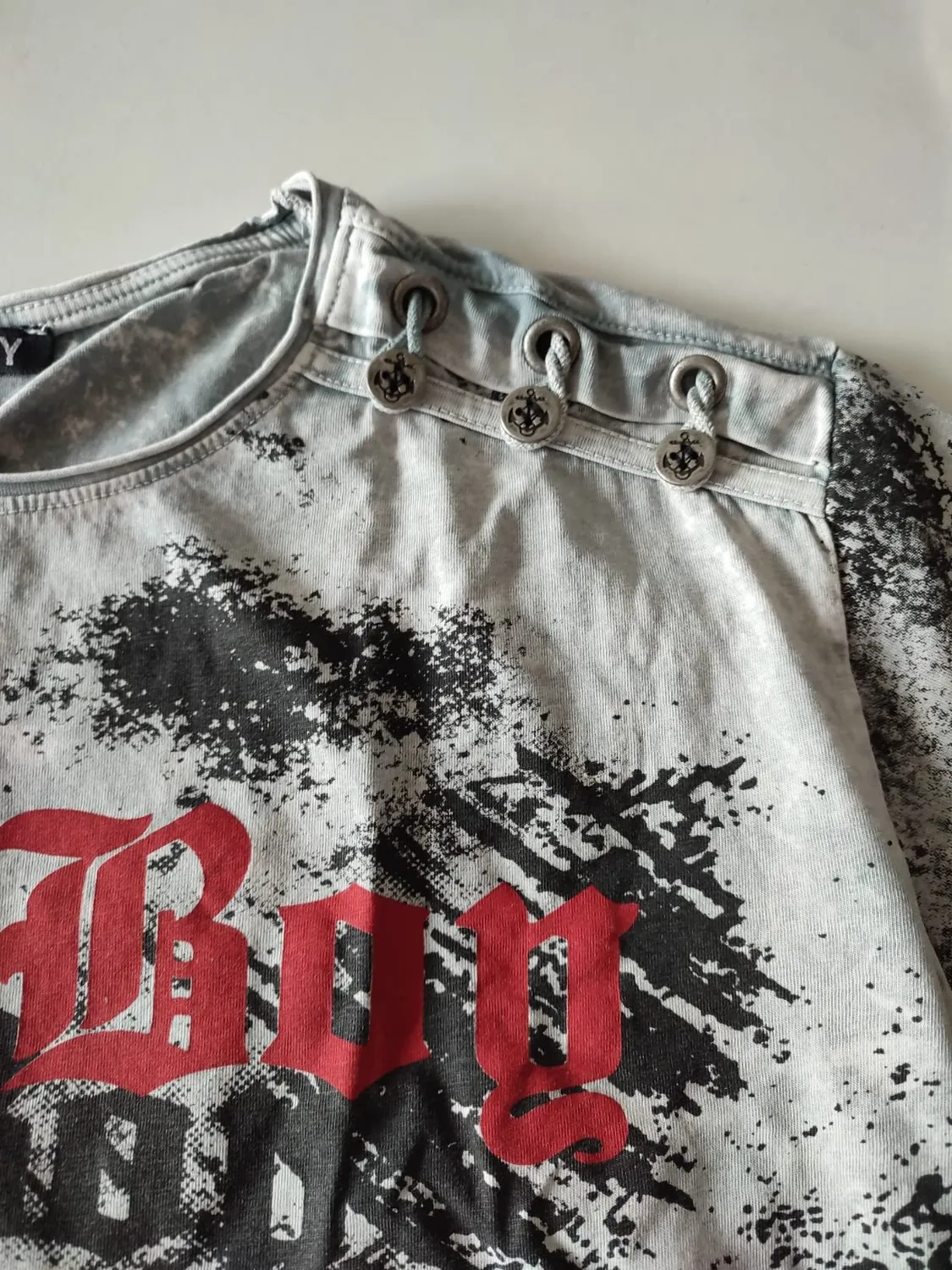 Subliminal Mode BX102 t-shirt coton bleu délavé vintage