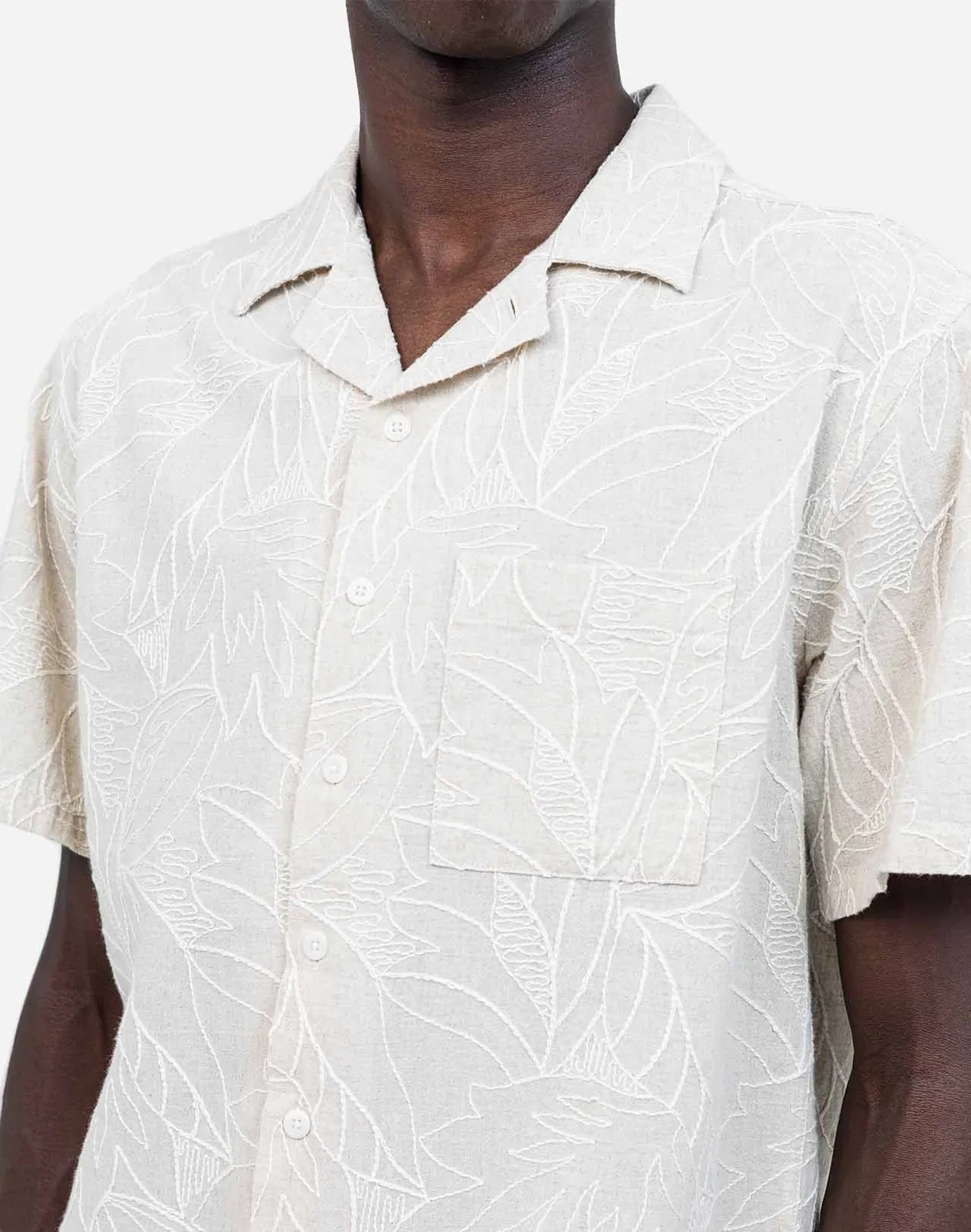 OLOW Aloha Welli chemisette écrue broderie végétale