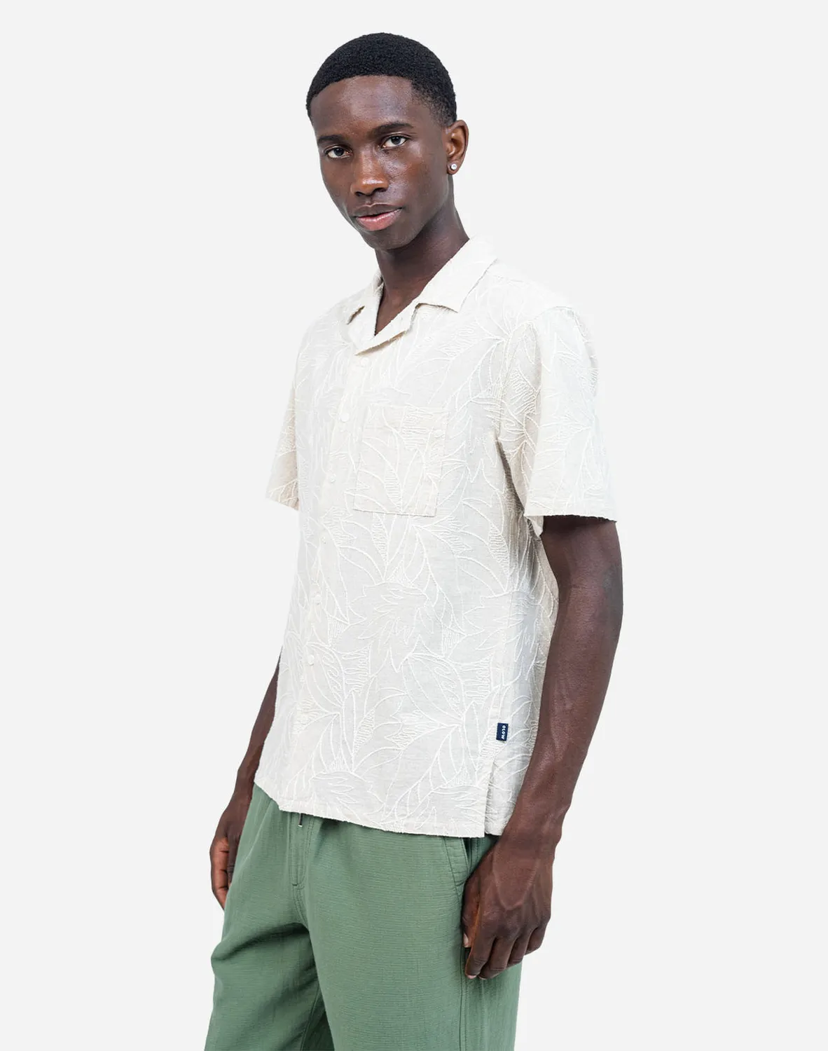 OLOW Aloha Welli chemise homme écru brodée