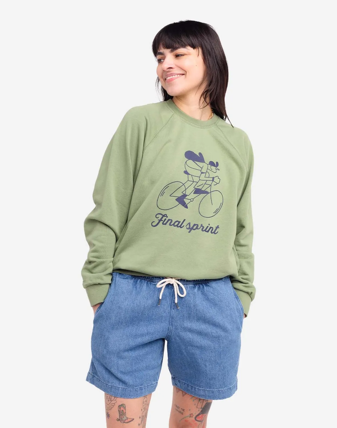 OLOW Sprint sweat vert sauge coton bio 300g