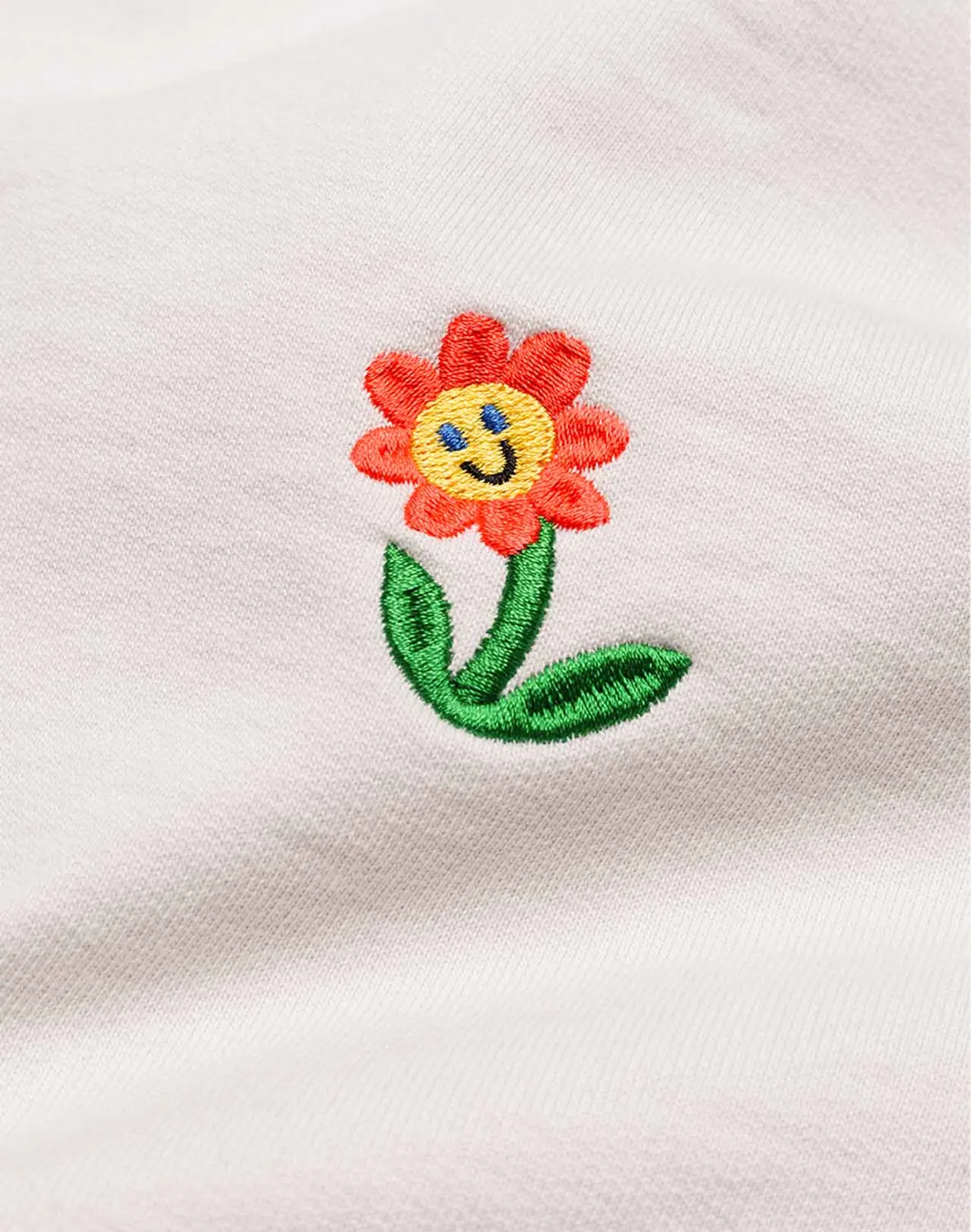 OLOW Nap sweat gris perle molleton bio brodé
