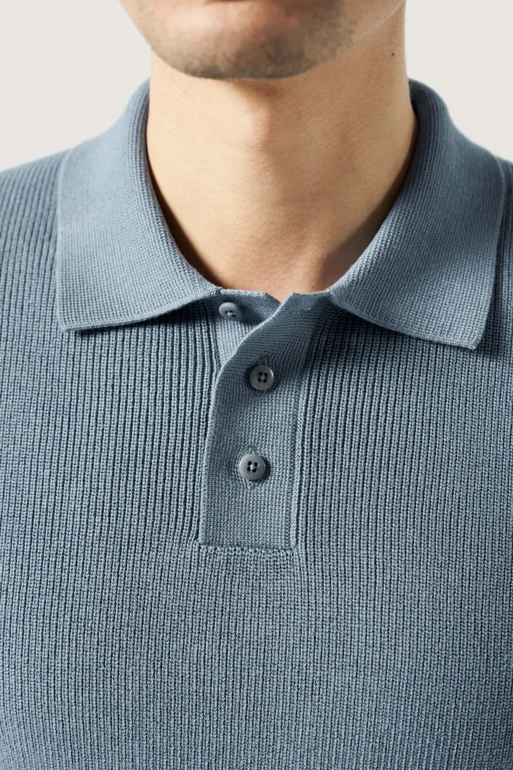 Loom Le polo en maille polo coton bleu tempête