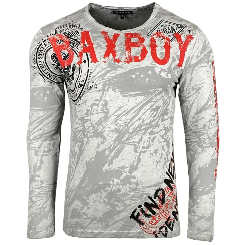 Subliminal Mode BX701 t-shirt homme camel manches longues
