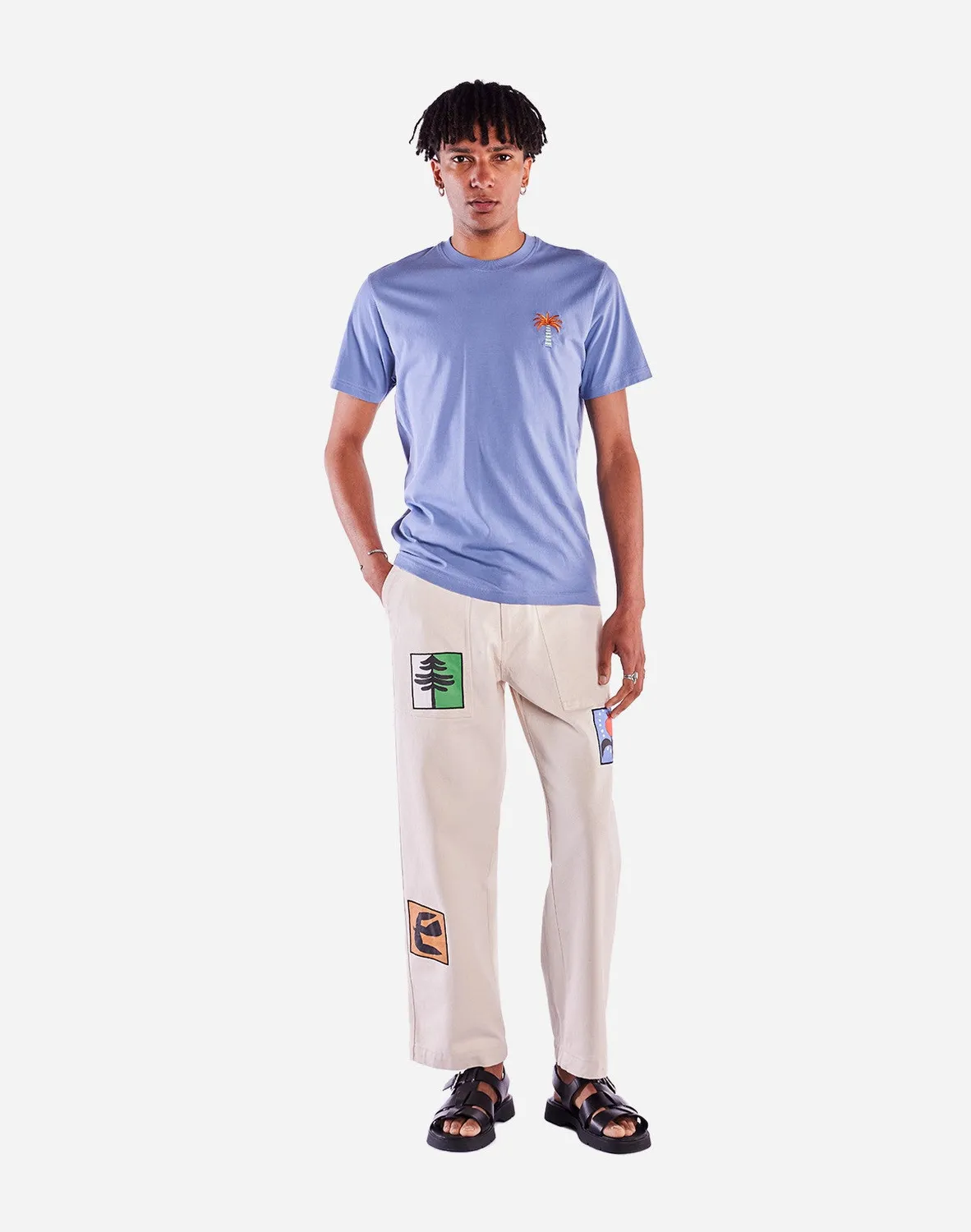 OLOW Pejibaye t-shirt bleu azur coupe droite