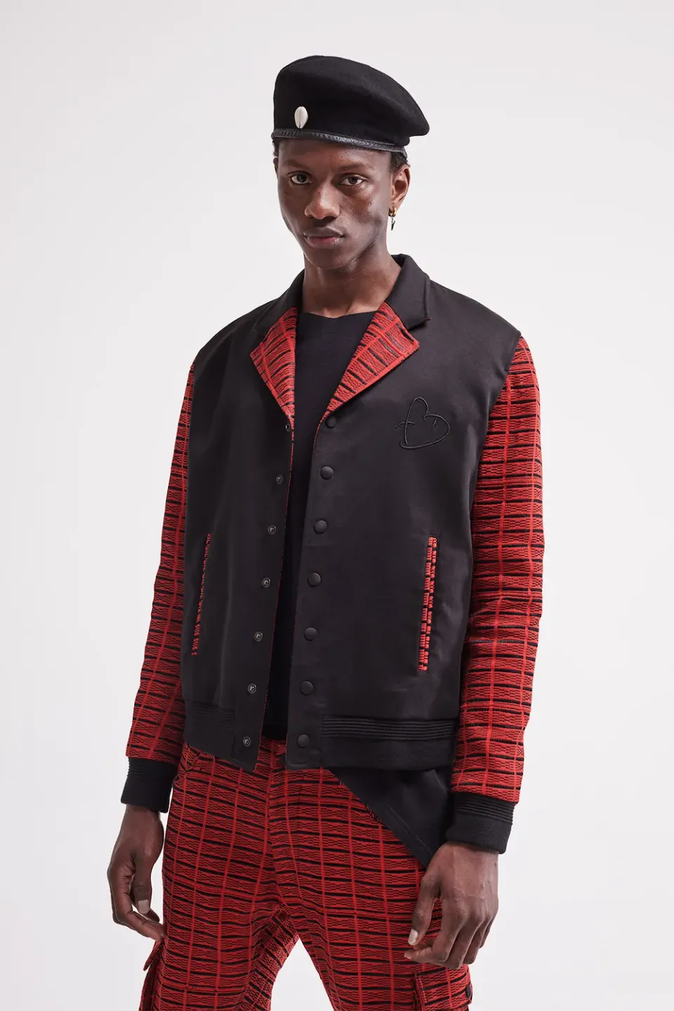 FRENCH DEAL Évolution veste coton noir pagne Baoulé