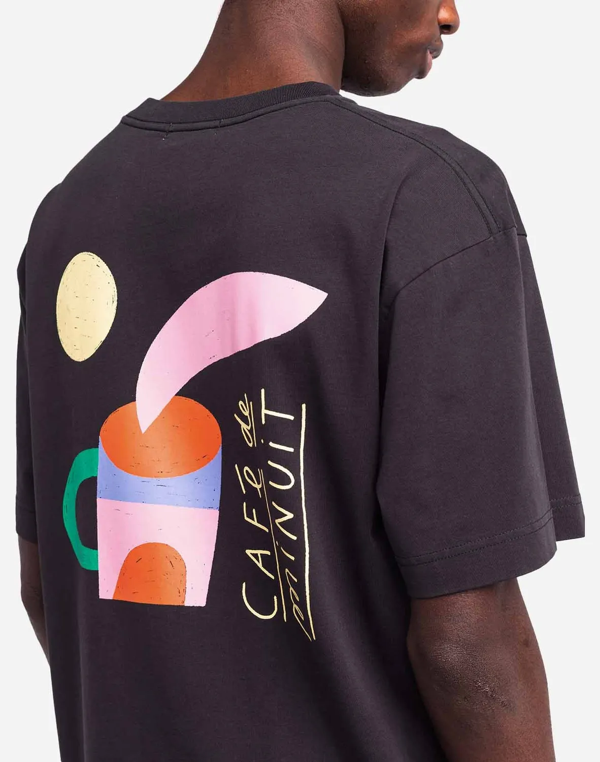 OLOW Café de minuit t-shirt ample noir carbone