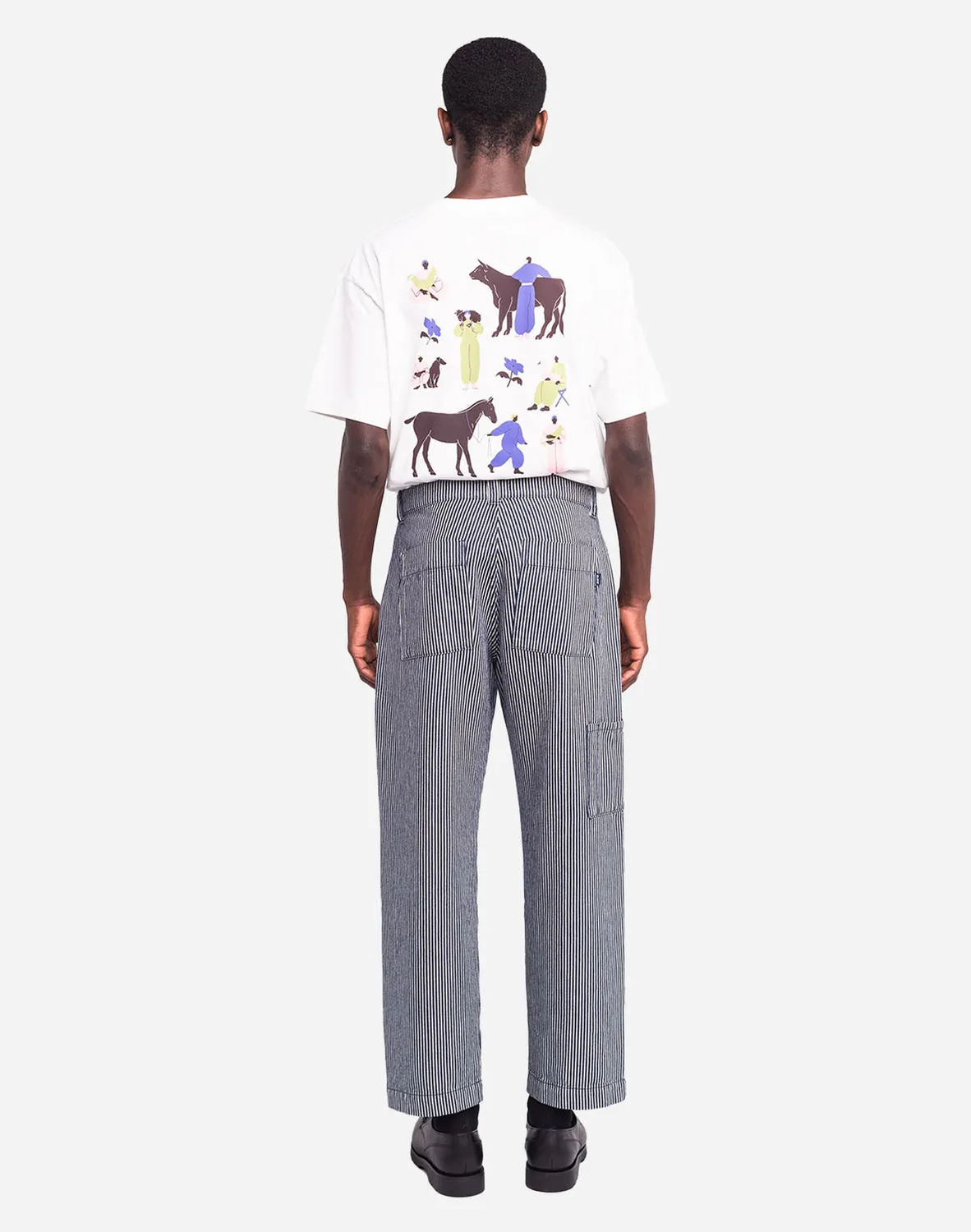 OLOW Chuck pantalon workwear denim rayé robuste