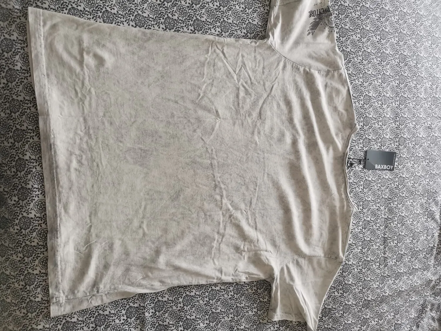 Subliminal Mode BX118 t-shirt homme blanc coton délavé