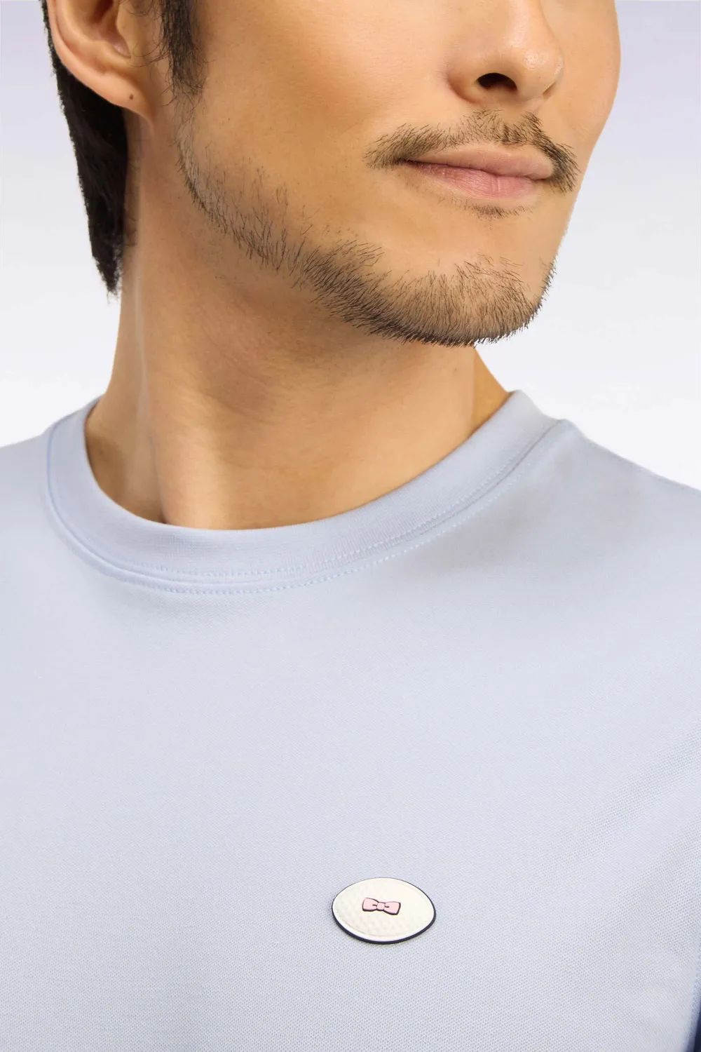 Eden Park t-shirt bleu ciel coton poche golf droit