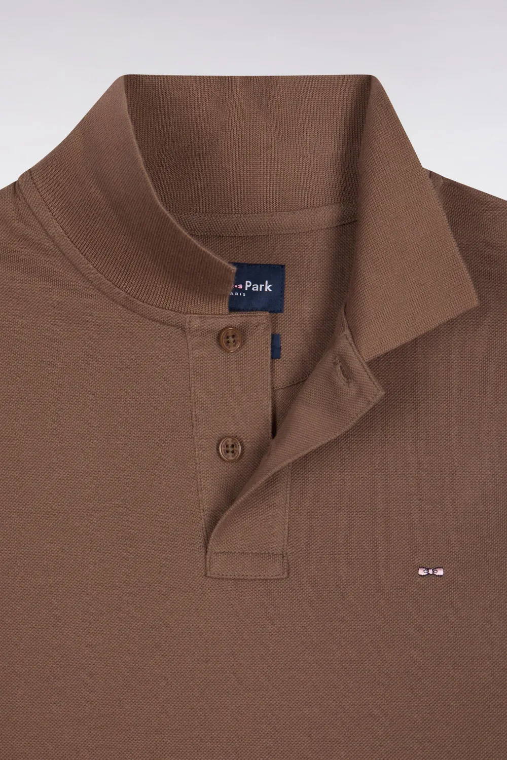 Eden Park polo manches longues marron pima