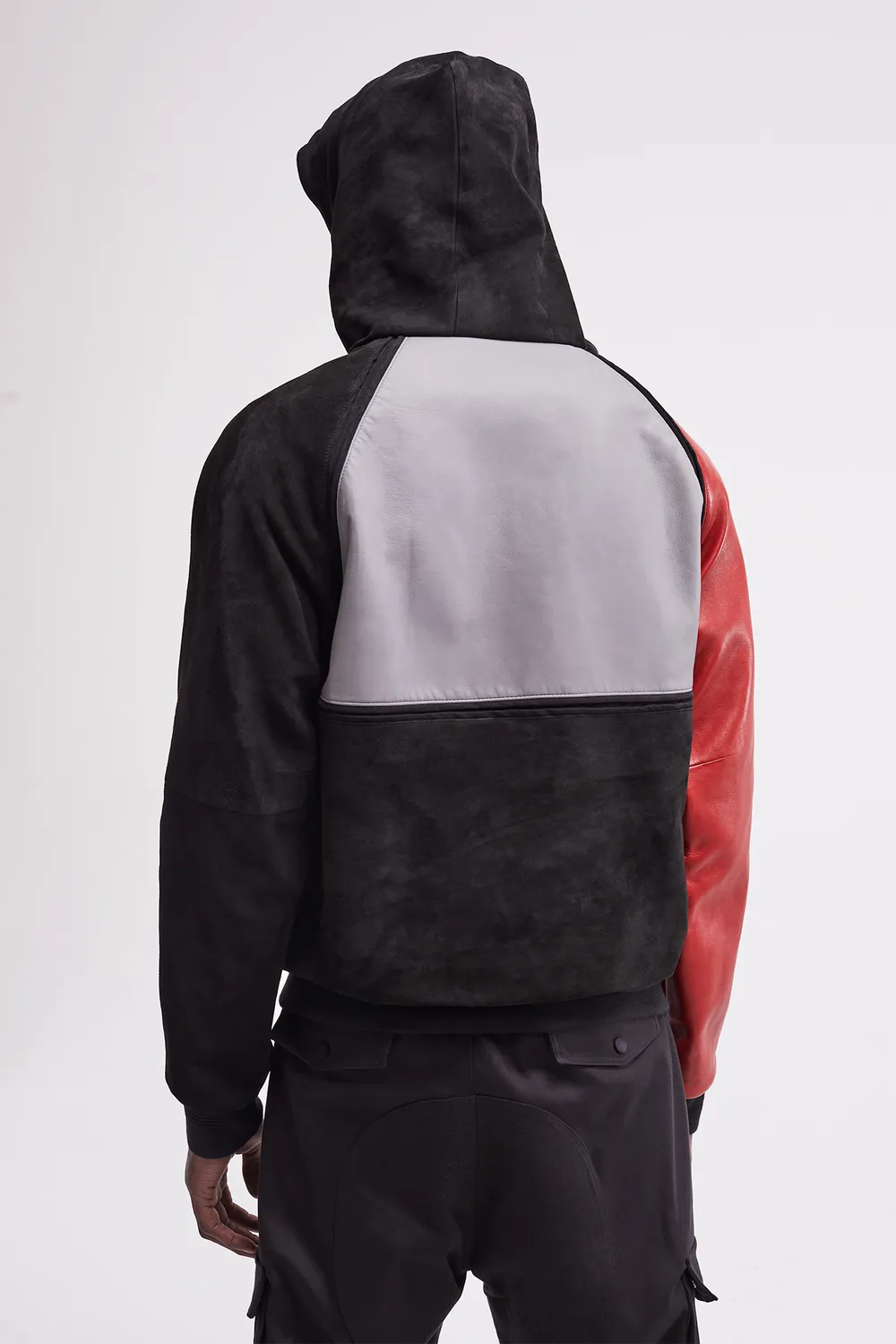 French Deal Tracks hoodie cuir soie