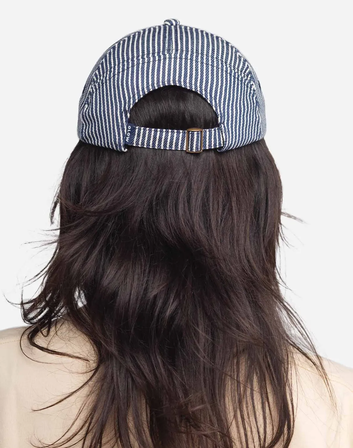 OLOW Flag casquette denim rayé coton