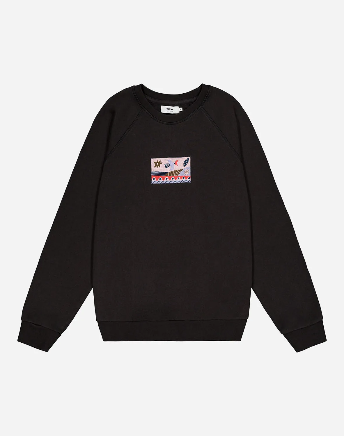 OLOW Seascape sweat coton bio brodé noir