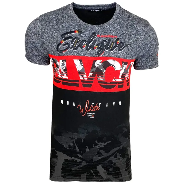 Subliminal Mode Bicolore Black t-shirt homme manches courtes coton