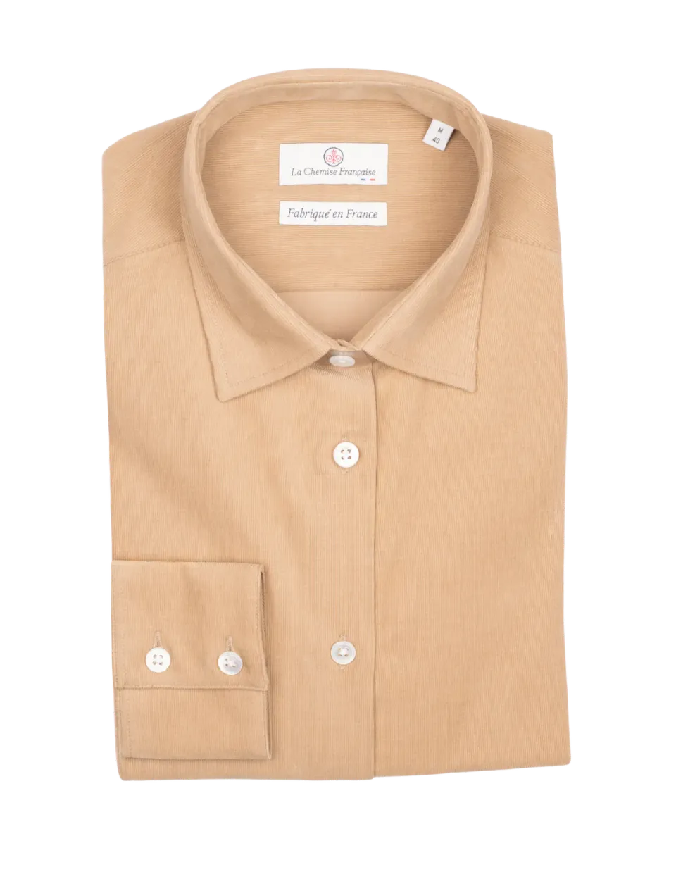 La Chemise Française Velours Milleraies Camel chemisier femme