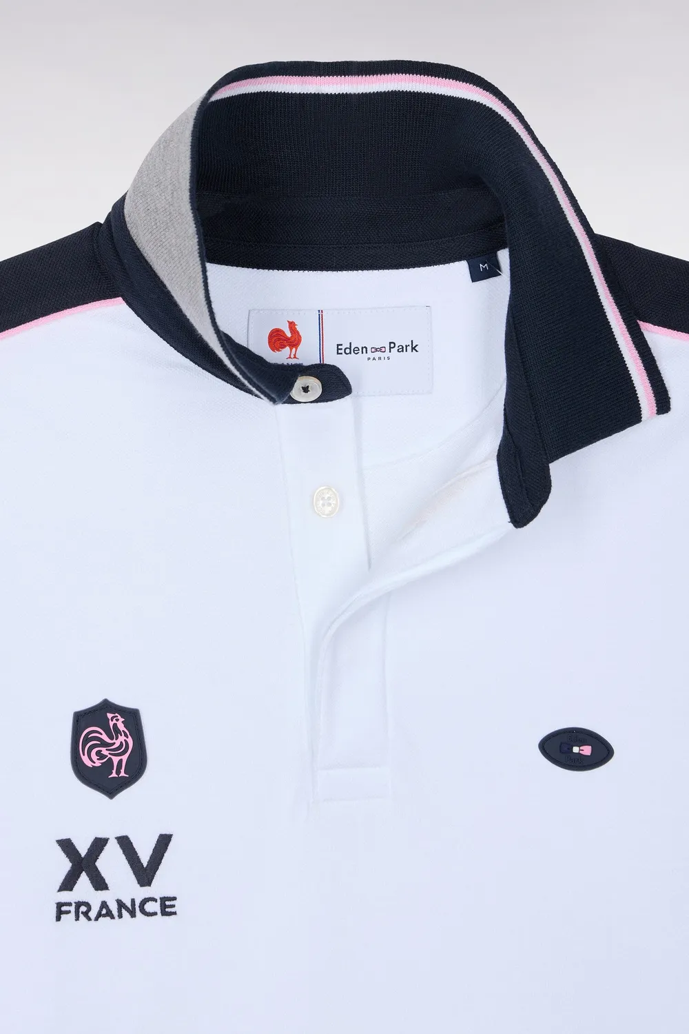 Eden Park H26MAIPL0009 polo manches longues XV de France blanc