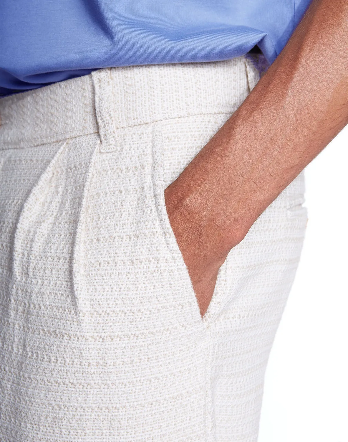 Olow Swing Bajhan pantalon écru à pinces