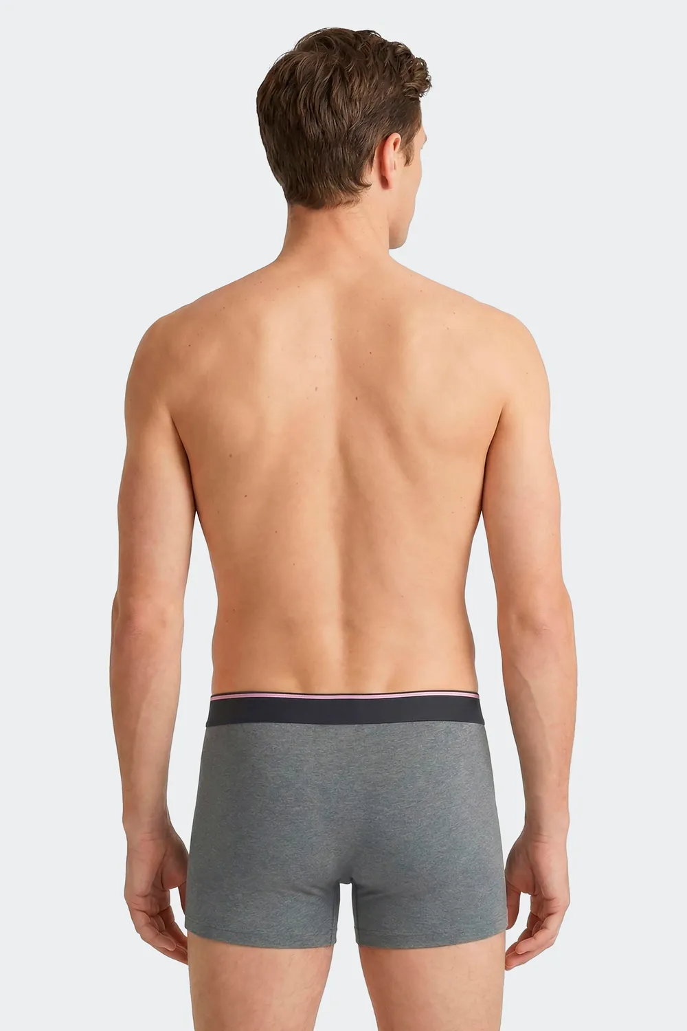 Eden Park lot 2 boxers homme coton marine gris stretch