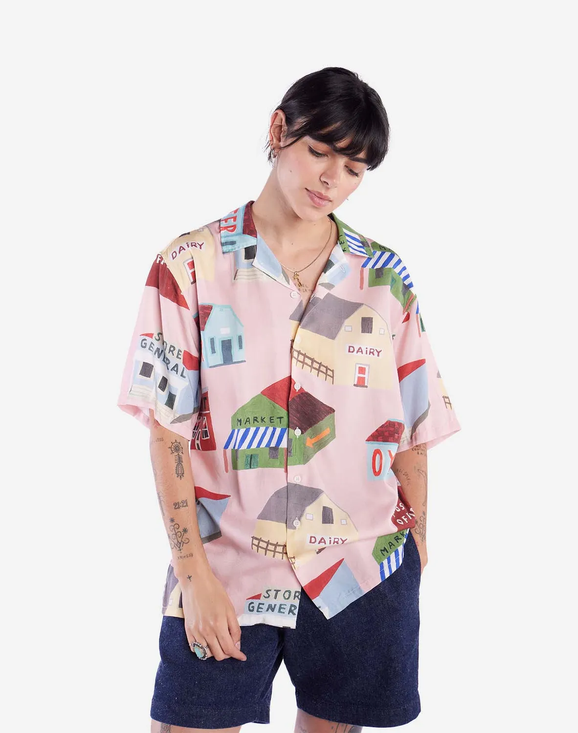 OLOW Aloha Stores chemise multicolore tencel