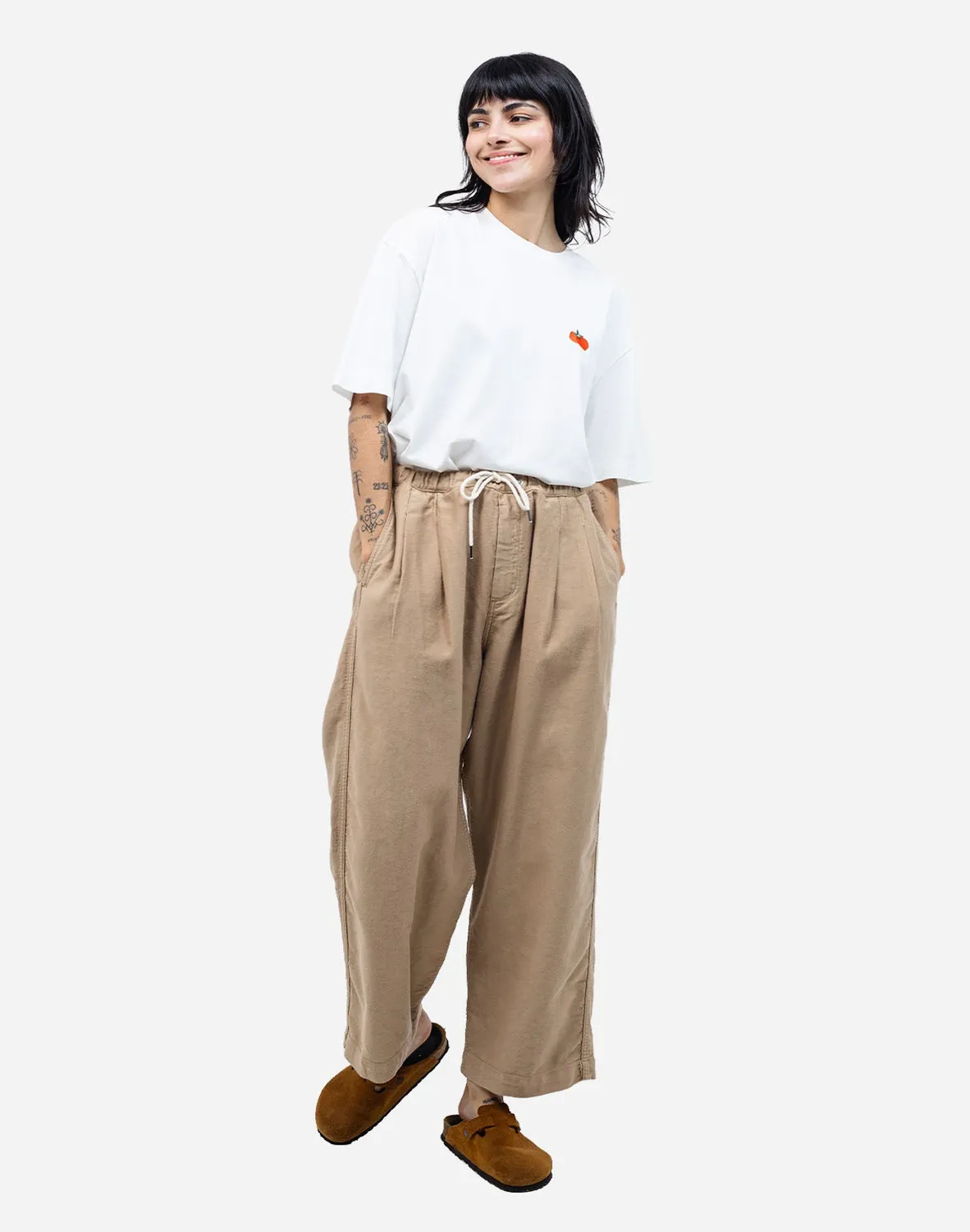 OLOW Bruce pantalon sable large coton