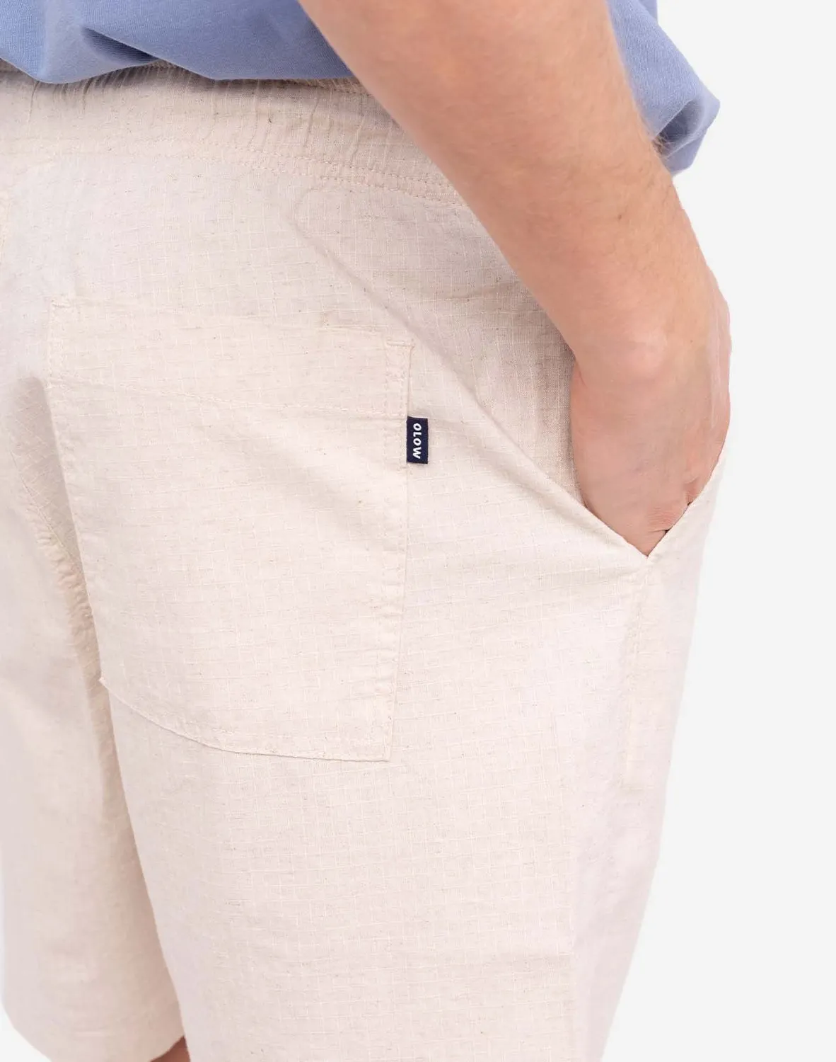 OLOW Gujo short écru naturel coton lin