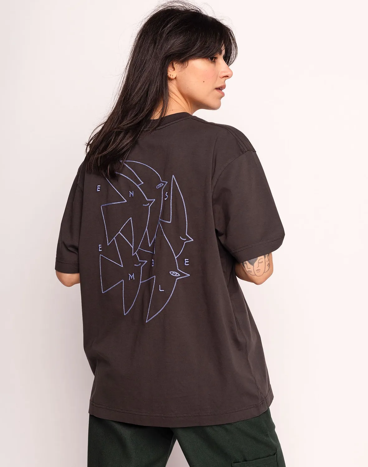 OLOW Ensemble t-shirt noir carbone coton bio