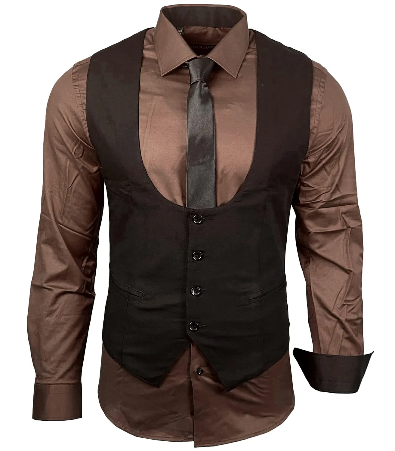 Subliminal Mode RN22 chemise homme coupe slim manches longues