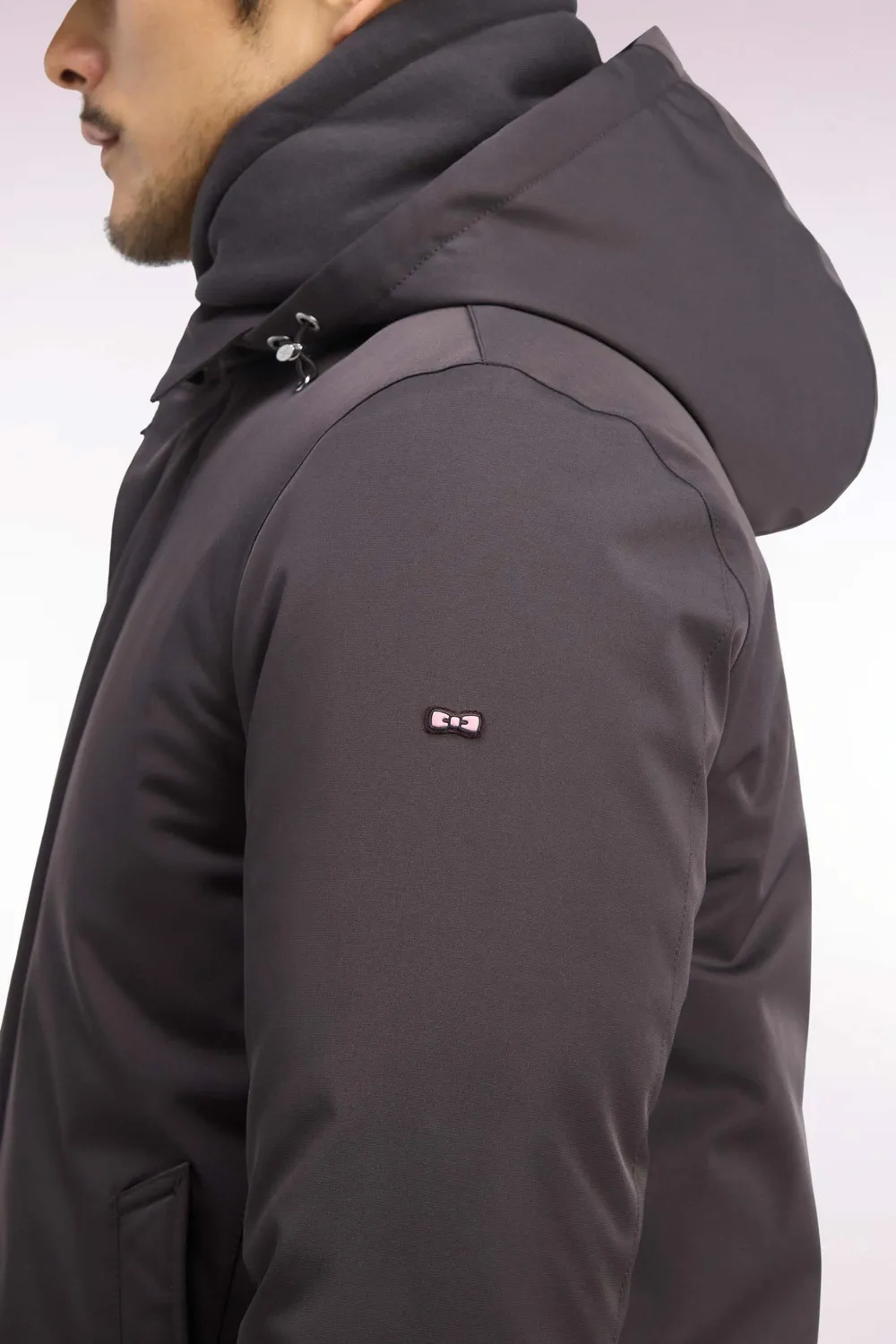 Eden Park Club Classique imperméable nylon marron capuche