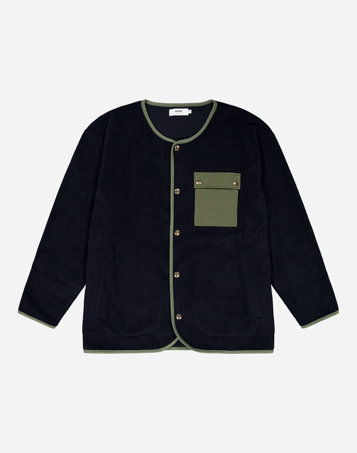 OLOW Okina sweat boutonné bleu marine recyclé