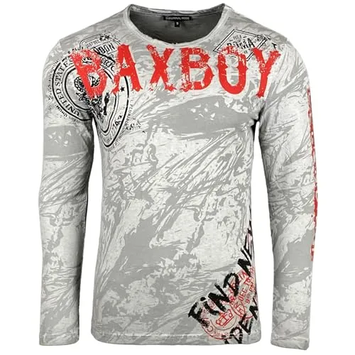 Subliminal Mode BX701 t-shirt homme camel manches longues