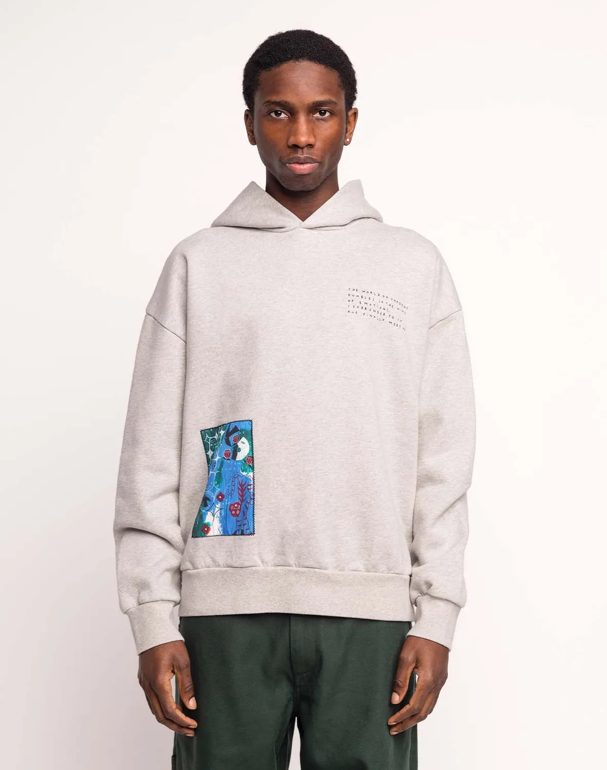Olow Houdini Shadows sweat gris chiné coton bio