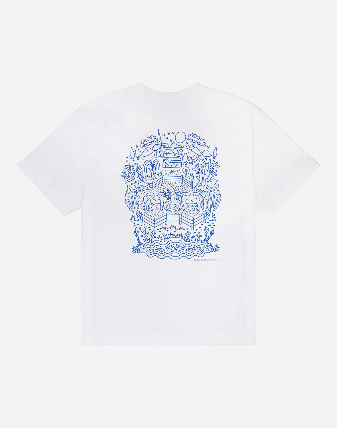OLOW Campana t-shirt écru ample brodé